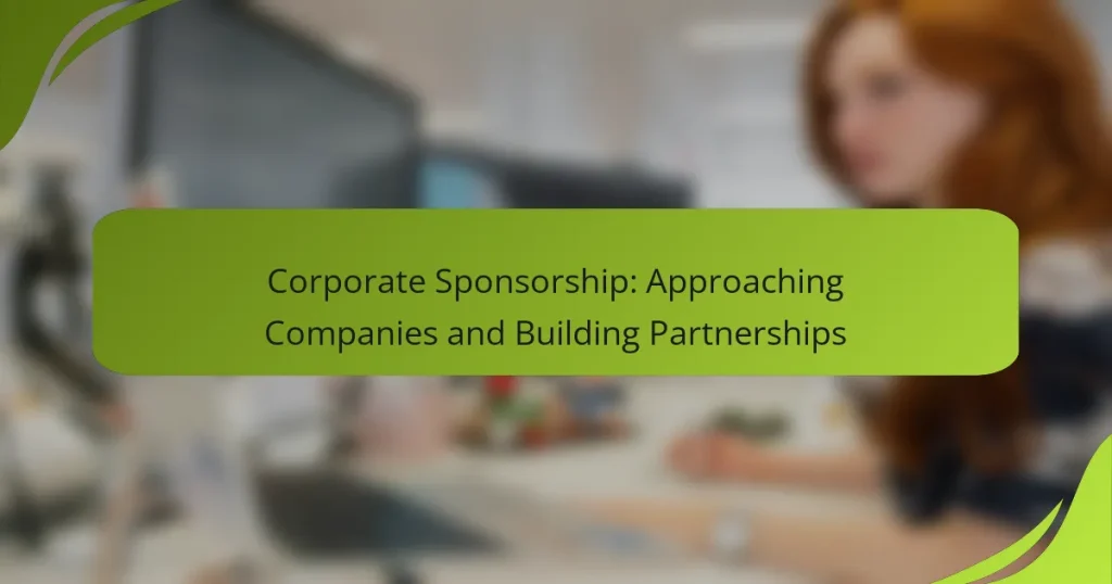Corporate Sponsorship: Approaching Companies and Building Partnerships
