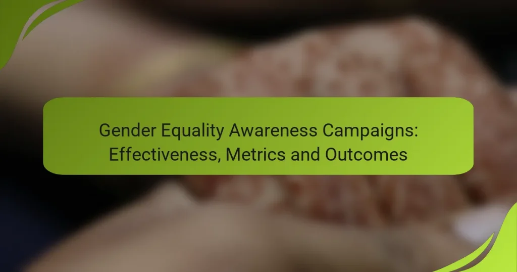 Gender Equality Awareness Campaigns: Effectiveness, Metrics and Outcomes
