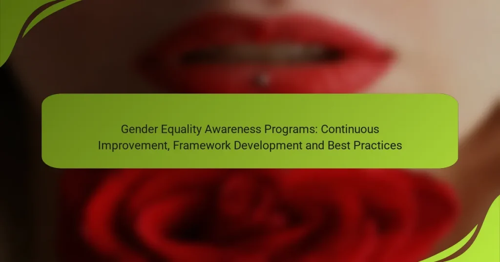 Gender Equality Awareness Programs: Continuous Improvement, Framework Development and Best Practices