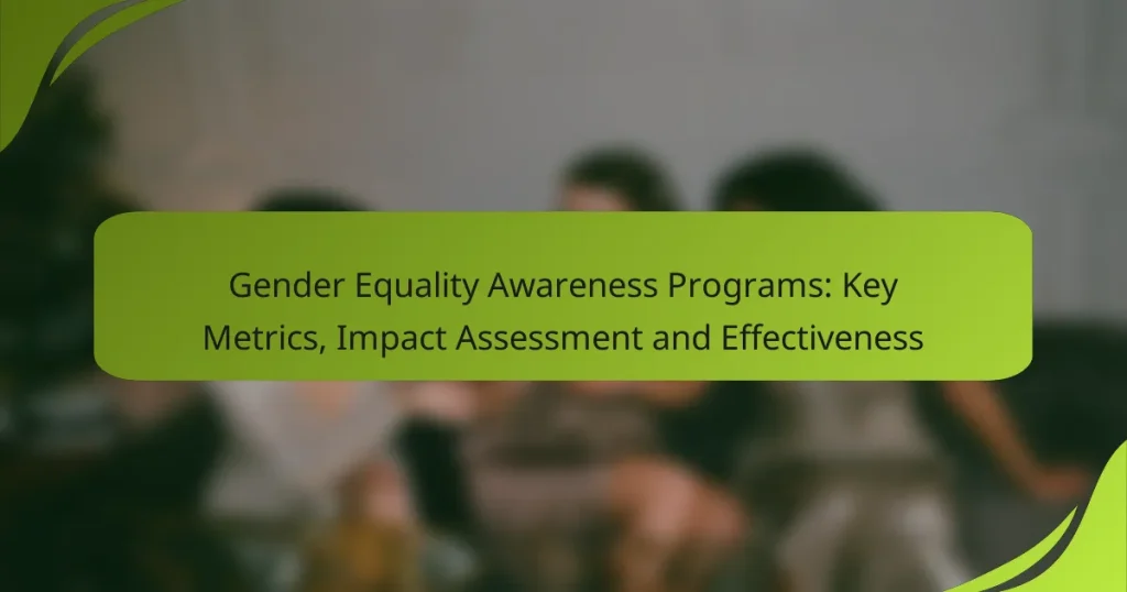 Gender Equality Awareness Programs: Key Metrics, Impact Assessment and Effectiveness