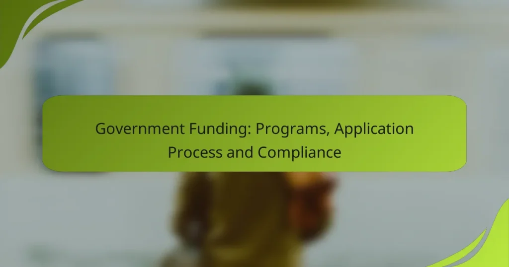 Government Funding: Programs, Application Process and Compliance